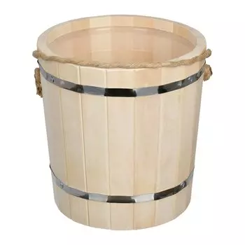 Ведро 9 л. с пластиковой вставкой, липа, "Таёжное" "Банные штучки"