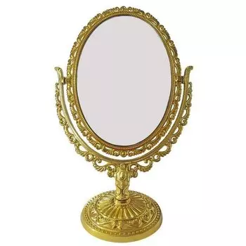 Зеркало настольное овальное, двустороннее с увеличением