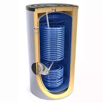 Бойлер косвенного нагрева Ecosystem 2x4/2x9 S2 200 60 с возможностью установки ТЭНа с двумя увеличенными теплообменниками, 302168