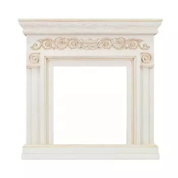 Деревянный портал Dimplex Athena 995x1025x345 - Слоновая кость с патиной