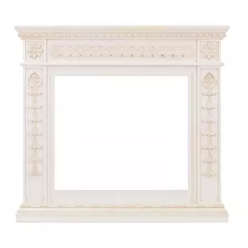 Деревянный портал Dimplex Milan 980х1080х285 - Слоновая кость с патиной