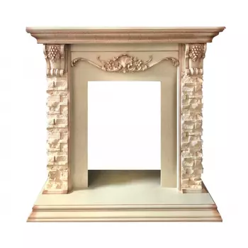 Каменный портал Dimplex Adriana 955х1020х380 - Слоновая кость/Сланец бежевый