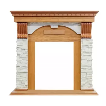 Каменный портал Dimplex Dublin 975х1020х352 - Дуб/Сланец белый