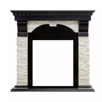 Каменный портал Dimplex Dublin 975х1020х352 - Венге/Сланец белый