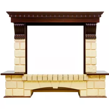 Каменный портал Dimplex Pierre Luxe 1004х1260х365 - Темный дуб/Шампань