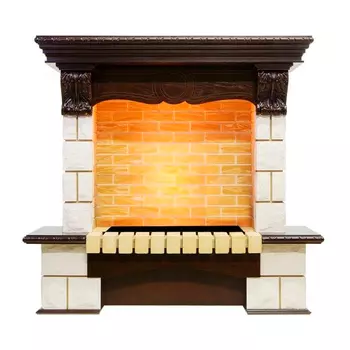 Каменный портал Dimplex Pierre Luxe 1035х1110х387 - Темный дуб/Шампань