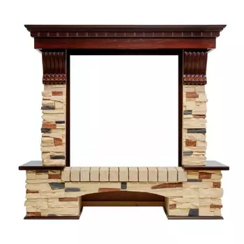 Каменный портал Dimplex Pierre Luxe 1040х1120х340 - Темный дуб/Сланец