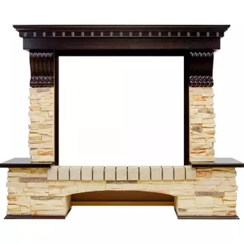 Каменный портал Dimplex Pierre Luxe 1040х1280х395 - Темный дуб/Сланец