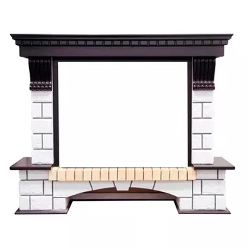 Каменный портал Dimplex Pierre Luxe 1045х1320х400 - Венге/Белый