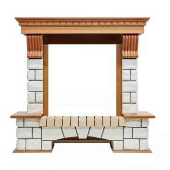 Каменный портал Dimplex Pierre Luxe 1050х1120х390 - Дуб/Белый