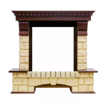 Каменный портал Dimplex Pierre Luxe 1050х1120х390 - Темный дуб/Шампань