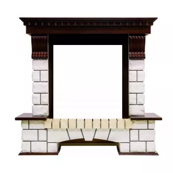 Каменный портал Dimplex Pierre Luxe 1050х1120х390 - Венге/Белый