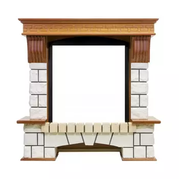 Каменный портал Dimplex Pierre Luxe 990х1010х390 - Дуб/Белый