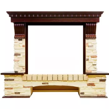 Каменный портал Dimplex Pierre Luxe угловой 1045х1280х850 - Темный дуб/Сланец