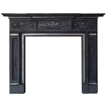 Камин EXEMET Valencia 1320x1665x140, черный с полировкой элементов