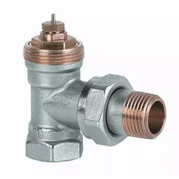 Клапан радиаторный угловой Siemens, 2-ходовой седельный, DIN, 2-х трубная система, PN10, DN20, KV 0.31...1.41, VEN120