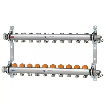 Коллектор распределительный Heimeier Dynatec Eclipse с регуляторами расхода, 10 контуров