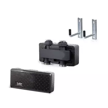 Коллектор SR Rubinetterie с изоляцией и настенным креплением. 2 выхода до 70 кВт