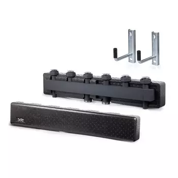 Коллектор SR Rubinetterie с изоляцией и настенным креплением. 6 выходов до 70 кВт