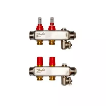 Коллекторы Danfoss SSM-2F с расходомерами, 2 контура