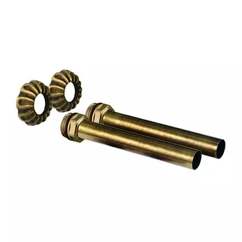 Комплект декоративных трубок SR Rubinetterie с резьбой и отражателями 15x1/2x L 150, цвет бронза