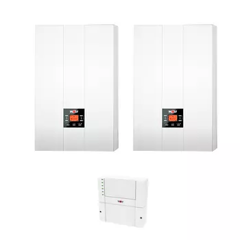 Комплект - Газовый настенный конденсационный котёл Wolf FGB-35 (2 шт.) c КМ-2 набор (Каскад)