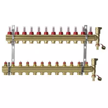 Комплект коллекторов Danfoss FHF-12F set, 12 контуров