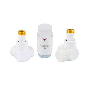 Комплект термостатический Schlosser Белый Форма осевая, правый GZ 1/2 x GW 1/2