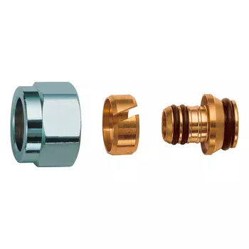 Концовка FAR для металлопластиковых труб 16х2,0 евроконус 1/2"