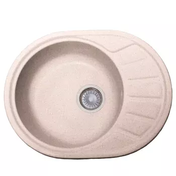 Кухонная мойка Formastone Fosto КМ 58-45, овальная с крылом, цвет замороженный персик