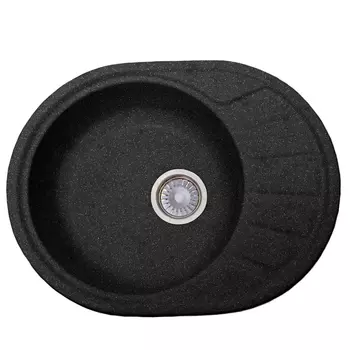 Кухонная мойка Formastone Fosto КМ 58-45, овальная с крылом,обсидиан