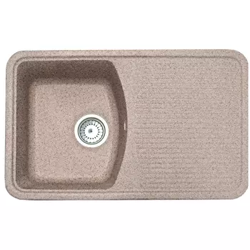 Кухонная мойка Formastone Fosto КМ 76-47, прямоугольная с крылом, цвет песочный пляж