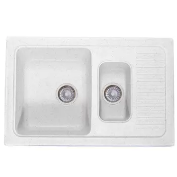 Кухонная мойка Formastone Fosto КМ 77-49, прямоугольная с крылом, метель