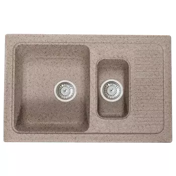 Кухонная мойка Formastone Fosto КМ 77-49, прямоугольная с крылом, песочный пляж