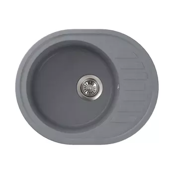 Кухонная мойка Formastone FostoGran FG 61-50, овальная с крылом, серый
