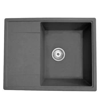 Кухонная мойка Formastone FostoGran FG 65-51, прямоугольная с крылом, серый