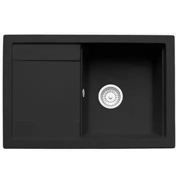 Кухонная мойка Formastone FostoGran FG 74-49, прямоугольная с крылом, антрацит