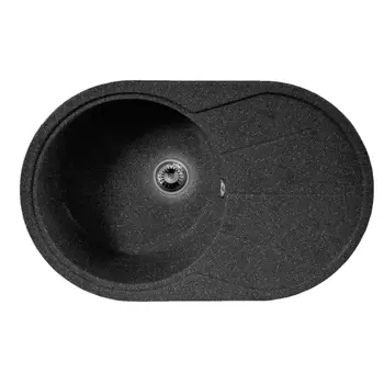 Кухонная мойка Formastone FostoGran FG 76-49, овальная с крылом, антрацит