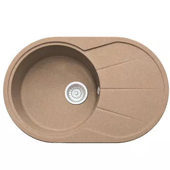 Кухонная мойка Formastone FostoGran FG 76-49, овальная с крылом, дюна