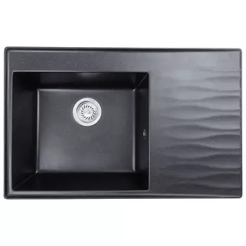 Кухонная мойка Formastone FostoGran FG Веста, прямоугольная с крылом, антрацит