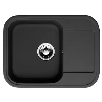 Кухонная мойка Formastone NOVA 61-47, прямоугольная с крылом, черный