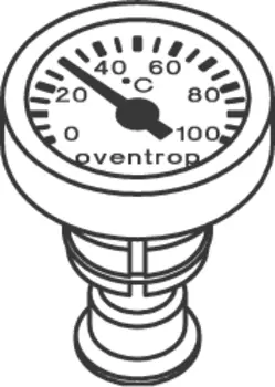 Набор для переоборуд. с термометром, цвет антрацит для Арт. № 107 71/73/78/57, DN20-25, Oventrop, 1077182