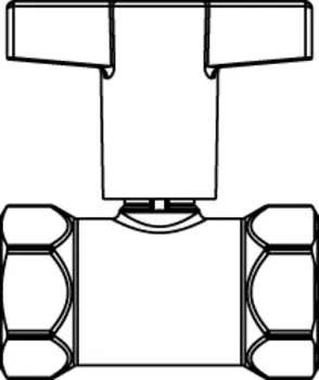 "Optibal" высокотемпературный шаровой кран PN16, Ду20 - 3/4"ВР, артикул Oventrop 1078706