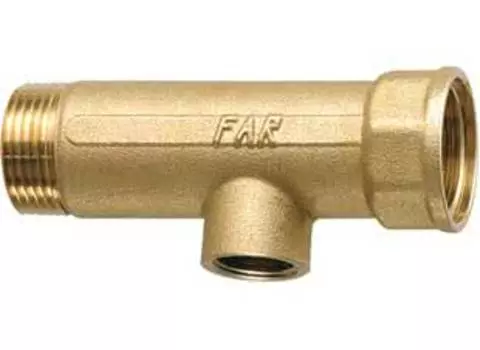 Проходной коллектор FAR (ВР-НР) с 1 отводом (ВР) из латуни стойкой к дезоцинковыванию FK 3610 112, размер 1"х1/2"