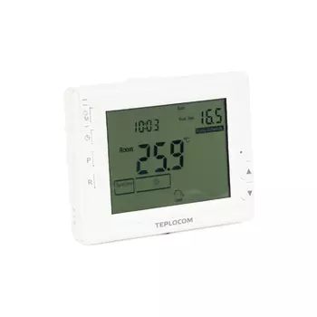 Проводной программируемый комнатный термостат TEPLOCOM TS-Prog-2AA/8A БАСТИОН