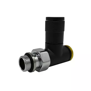 Прямой вентиль SR Rubinetterie Tondera, ручная регулировка 1/2"х3/4" E, цвет черный