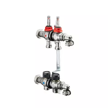 Распределительная гребенка Oventrop Multidis SF, 2 х G ¾ с ротаметрами