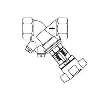 Регулирующий вентиль Oventrop "Hydrocontrol VTR" PN16 Ду 65 бронза, 2 1/2 ВР, с заглушками, Арт. 1060120