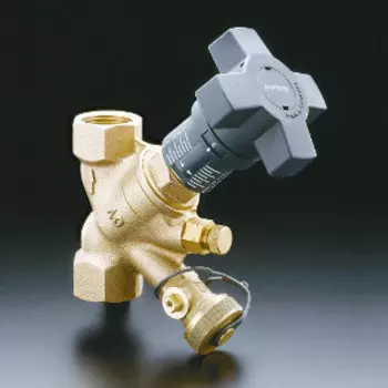 Регулирующий вентиль Oventrop "Hydrocontrol VTR" PN25/PN16 Ду 32 1 1/4 ВР, бронза, с 2 ниппелями КИП, Арт. 1060210