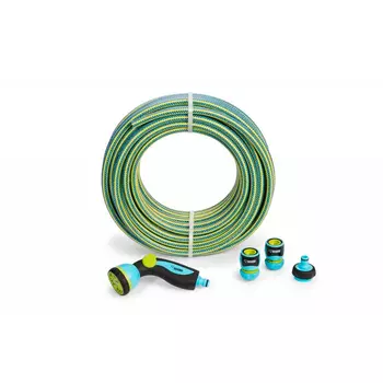 Садовый шланг REHAU COOL TOUCH Lemon Fresh в наборе с арматурой 13 мм 1/2", 25м